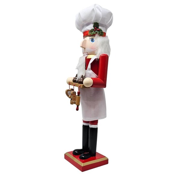 Gingerbread and Chocolate Baker 15" Christmas Nutcracker - Picture 4 of 4